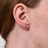 Round Cut Cubic Zirconia in 925 Sterling Silver Earrings 7
