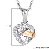 Round Cut Cubic Zirconia in 925 Sterling Silver Necklace 7