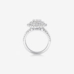 Stunning 2.5 TCW Round Moissanite Engagement Ring in Clusters  Design 2