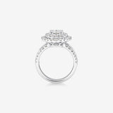 Stunning 2.5 TCW Round Moissanite Engagement Ring in Clusters  Design 2