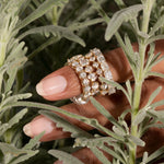 Stunning 1.19 TCW Round  & Heart & Baguette & Pear Moissanite Stones Half Eternity Wedding Band 2