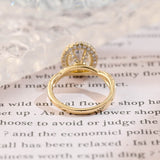 Stunning 3.0 CT Oval Moissanite Engagement Ring with Halo & Pave Design 4