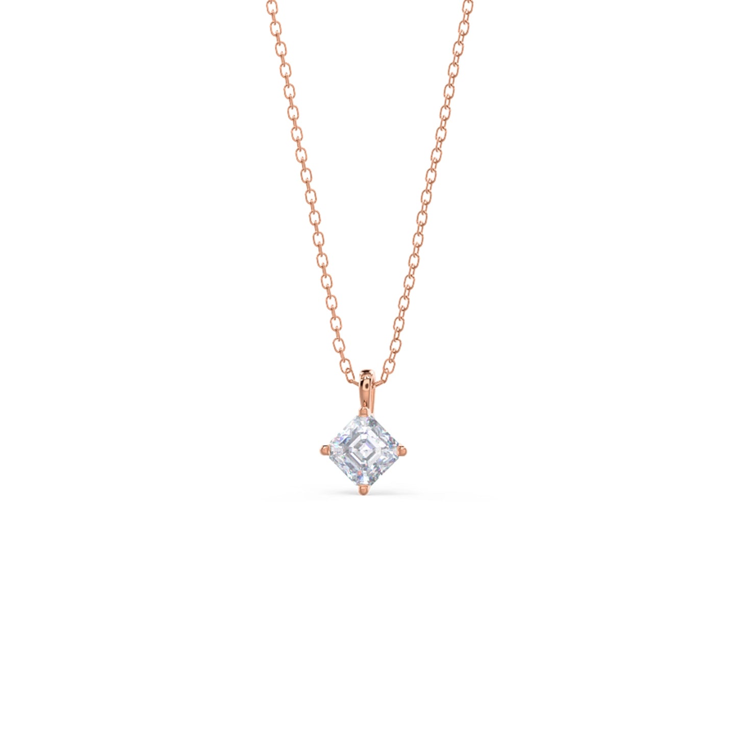 
                  
                    0.50 CT Classic Asscher Cut Moissanite Necklace With Solitaire Style
                  
                