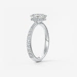 Asscher Hidden Halo Pave Lab Grown Diamond Engagement Ring