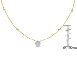 Round Cut Cubic Zirconia in 925 Sterling Silver Necklace 5