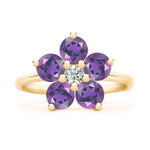 0.20 CT Round Amethyst Lab Made Diamond- February Birthstone Engagement Ring 4