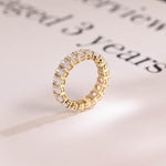 Stunning 0.5 TCW Oval Moissanite Stones Full Eternity Wedding Band 9