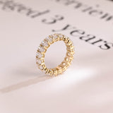 Stunning 0.5 TCW Oval Moissanite Stones Full Eternity Wedding Band 9