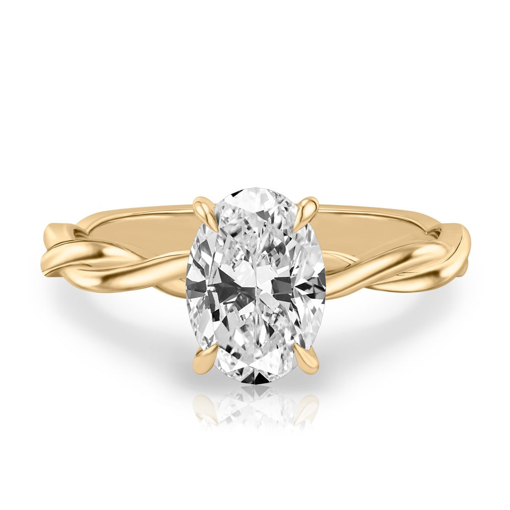 Stunning 1.0- 2.0 CT Oval Moissanite Engagement Ring with Hidden Halo Design 1