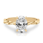 Stunning 1.0- 2.0 CT Oval Moissanite Engagement Ring with Hidden Halo Design 1