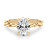 Stunning 1.0- 2.0 CT Oval Moissanite Engagement Ring with Hidden Halo Design 1