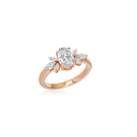 Stunning 2.0 CT Oval Moissanite Engagement Ring with Cluster Design 3