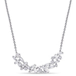 Round Cut Cubic Zirconia in 925 Sterling Silver Necklace 1