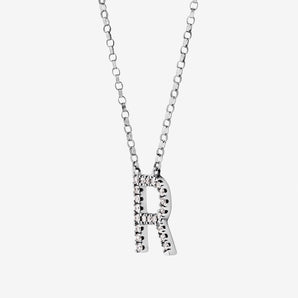 Round Cut Cubic Zirconia in 925 Sterling Silver Necklace