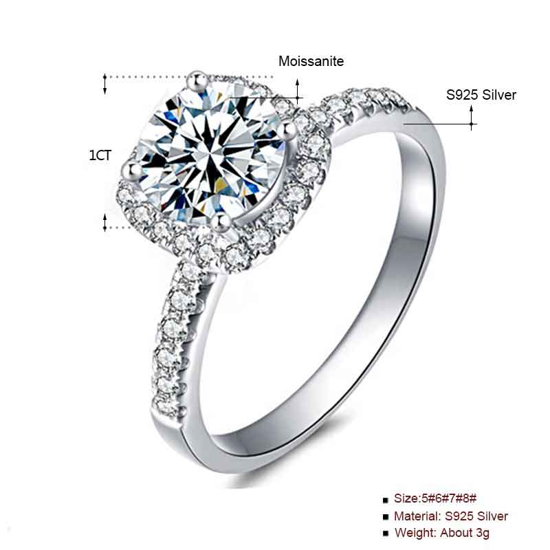 Round Cut Halo And Pave Style Cubic Zirconia in 925 Sterling Silver Ring 5