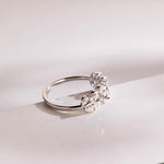 Stunning 0.2 TCW Marquise Moissanite Stones Leaf Wedding Bands 3
