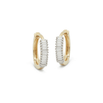 1.0 TCW Baguette Cut Moissanite Huggies Earrings in Gold 5