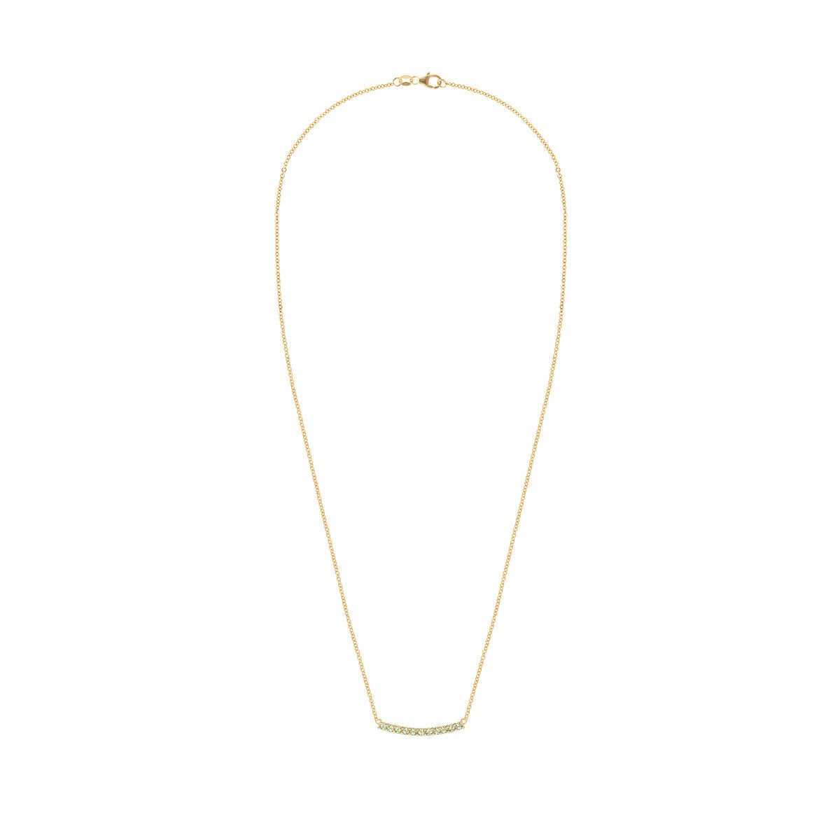 0.33 TCW Round Peridot Lab Made Diamond- August Birthstone Necklace 5