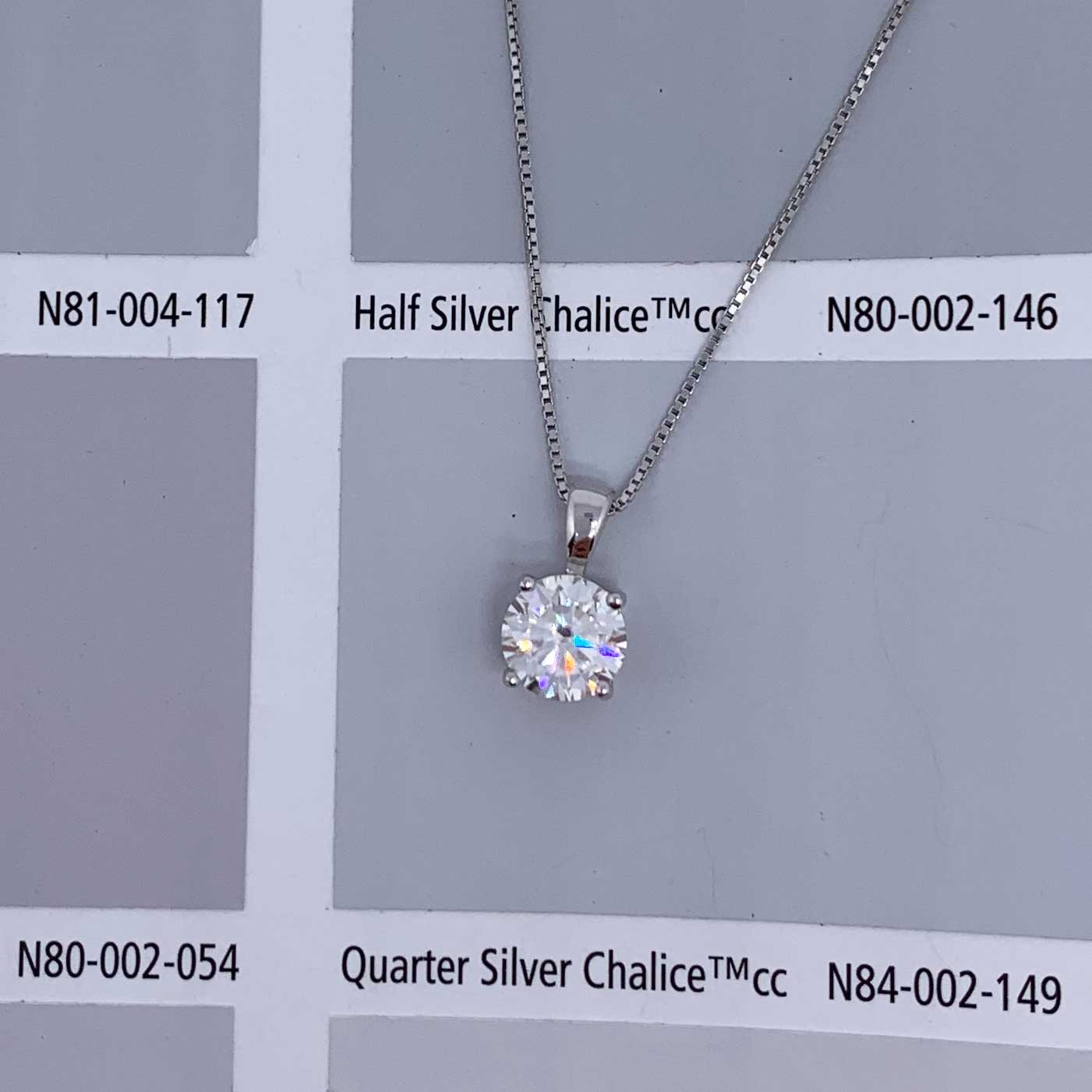 Round Cut Cubic Zirconia in 925 Sterling Silver Necklace 3