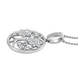 Round Cut Cubic Zirconia in 925 Sterling Silver Necklace 4