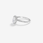 Stunning 1.78 CT Oval Moissanite Engagement Ring with Pave and Halo Design 2
