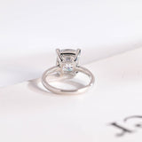 Stunning 1.0 - 2.0 CT Cushion Moissanite Engagement Ring With Solitaire Design 9