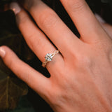 Stunning 0.5 CT Round Moissanite Stones Engagement Ring In Twisted Pave Design 5