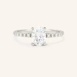 Stunning 2.0 CT Oval Moissanite Engagement Ring with Pave Design 4