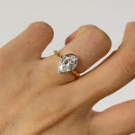 Stunning 3.0 CT Pear Moissanite Engagement Ring with Bezel Design 7