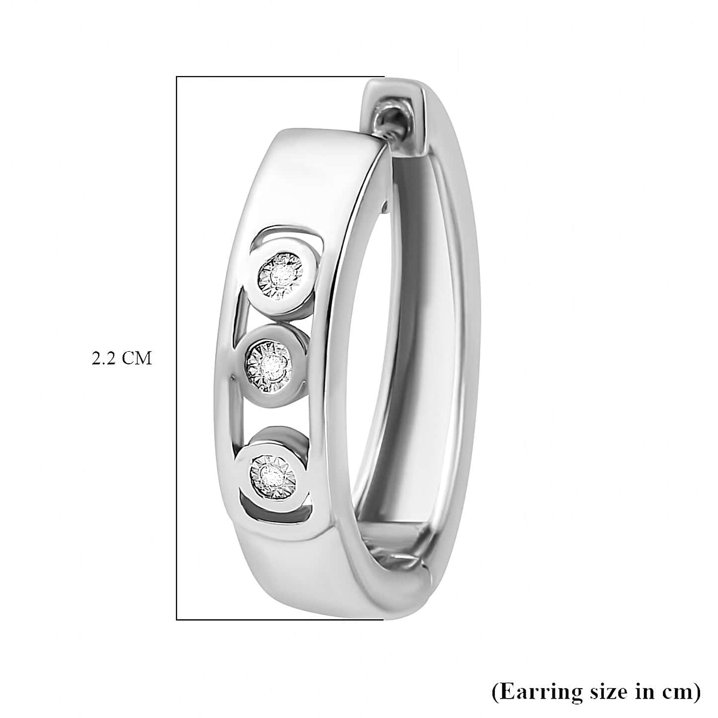 Round Cut Cubic Zirconia in 925 Sterling Silver Earrings 5