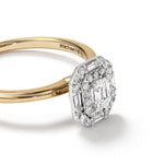 Stunning 0.5 CT Emerald Moissanite Engagement Ring With Double Halo Design 5