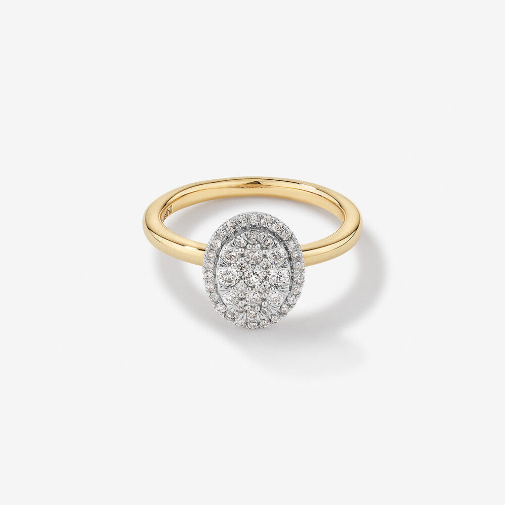 Stunning 0.5 CT Oval Moissanite Engagement Ring in Halo Design 1