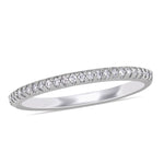 Round Cut Cubic Zirconia in 925 Sterling Silver Wedding Bands 8