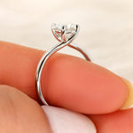Stunning 1.0 CT Round Moissanite Engagement Ring with Solitaire Design 8