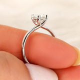 Stunning 1.0 CT Round Moissanite Engagement Ring with Solitaire Design 8