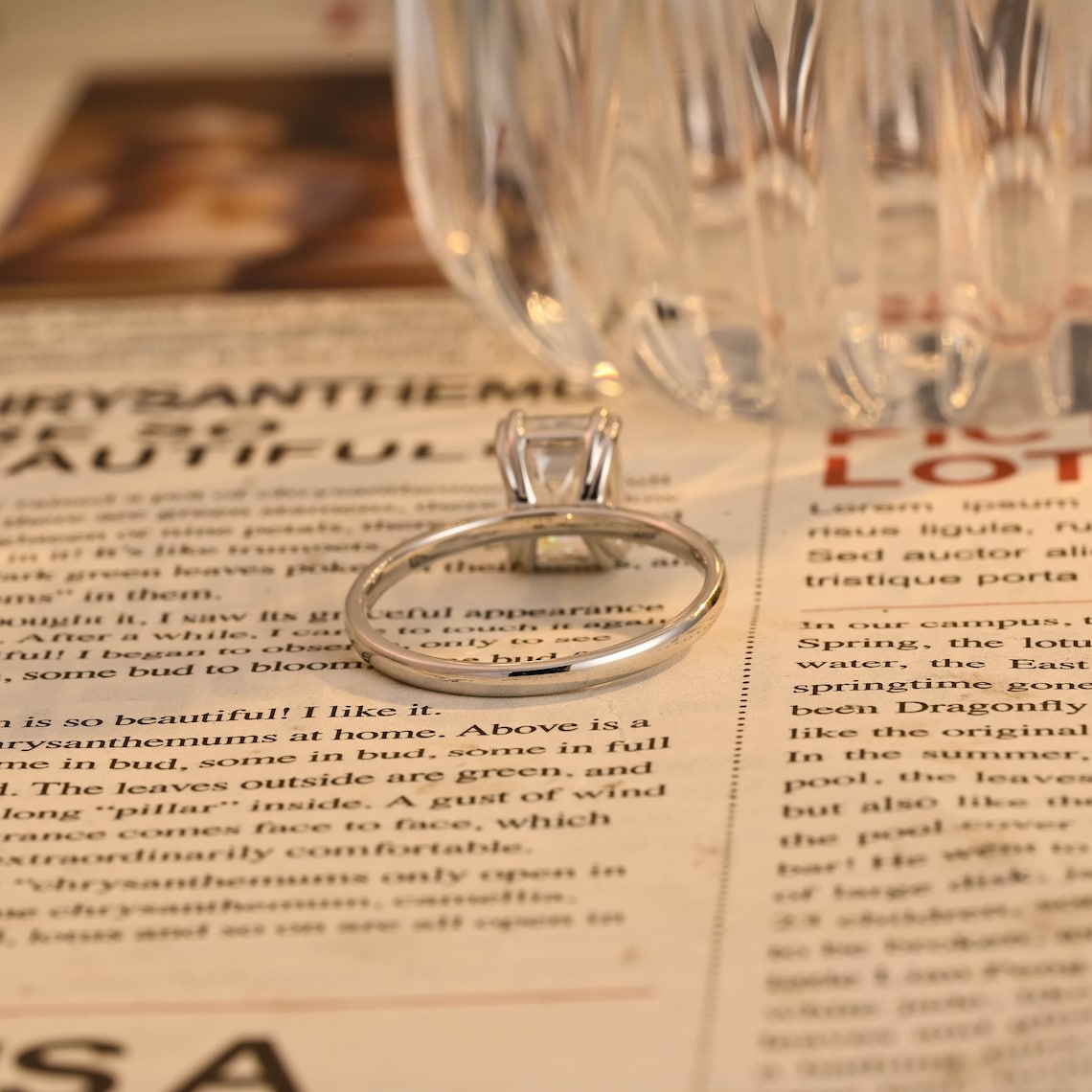 Stunning 3.0 CT Emerald Moissanite Engagement Ring with Solitaire Design 8