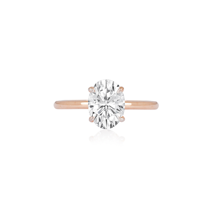 Stunning 1.0 CT Oval Moissanite Engagement Ring with Solitaire Design 1