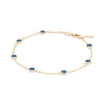 1 TCW Round Sapphire Lab Made Diamond- September Birthstone Bracelet 4