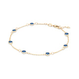 1 TCW Round Sapphire Lab Made Diamond- September Birthstone Bracelet 4