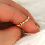 Stunning 0.11 TCW Round Moissanite Stones Flush Wedding Bands 7