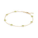 1.75 TCW Round Peridot Lab Made Diamond- August Birthstone Bracelet 4