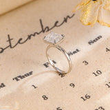 Stunning 4.0 CT Emerald Moissanite Engagement Ring with Solitaire Design 5