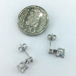 Round Cut Cubic Zirconia in 925 Sterling Silver Earrings 3