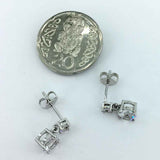 Round Cut Cubic Zirconia in 925 Sterling Silver Earrings 3