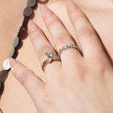 Stunning 1.0 CT Round Moissanite Engagement Ring with Hidden Halo Design 9