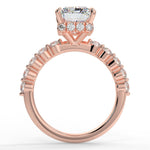Stunning 2.50 CT Radiant Moissanite Engagement Ring with Hidden Halo & Pave Design 9