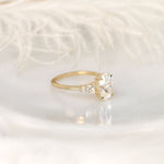 Stunning 2.5 CT Oval Moissanite Engagement Ring with Cluster Design 3