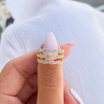 Stunning 0.4 TCW Round Moissanite Stone With Full Eternity Wedding Band 4