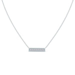 0.30 TCW Round Moissanite Diamond Bar Pendant Necklace in Solid Gold 6