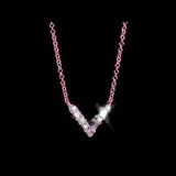 Round Cut Cubic Zirconia in 925 Sterling Silver Necklace 4